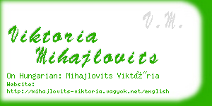 viktoria mihajlovits business card